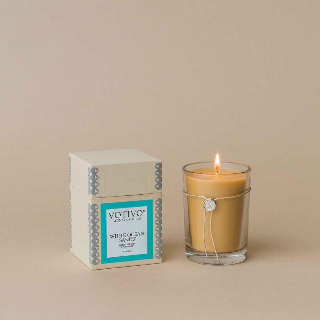 Votivo White Ocean Sands Aromatic Candle 6.8 Oz