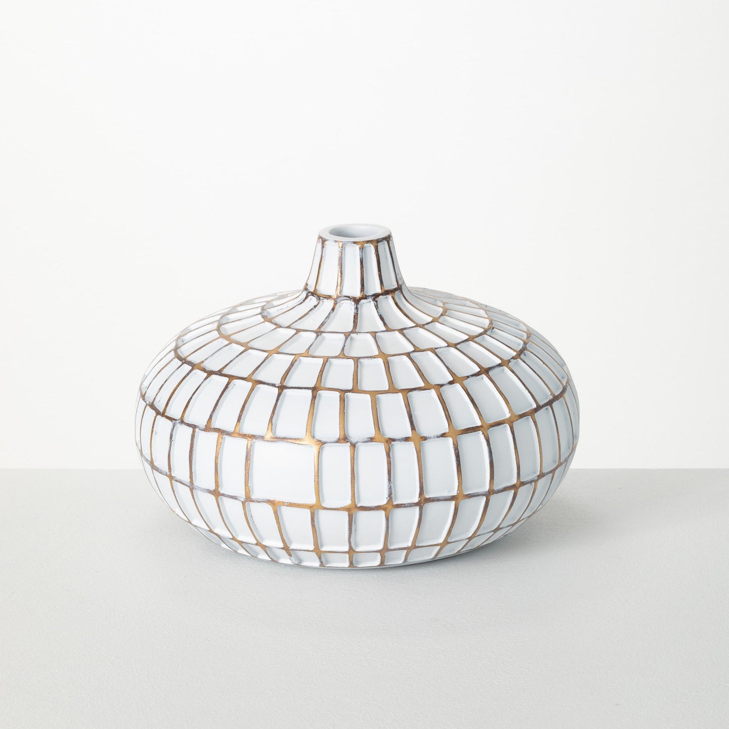 White and Gold Decorative Vase
