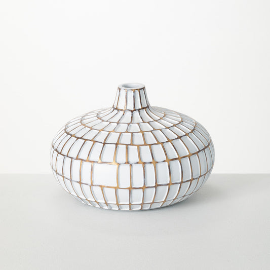 White and Gold Decorative Vase