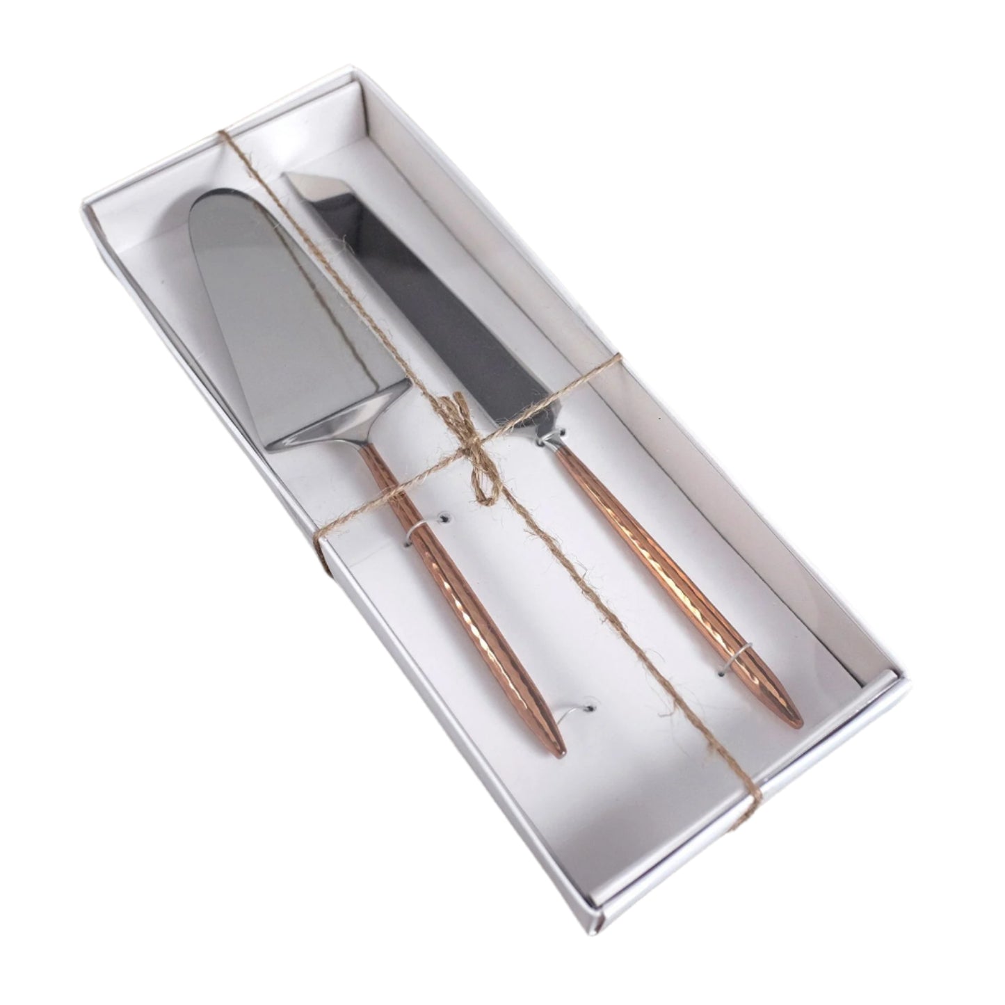 Copper & Silver 2-Piece Cake & Pie Server Set