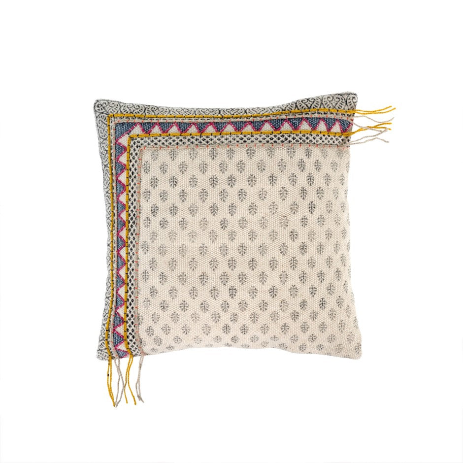 Boho Knit Cushion/Pillow with Feather Insert