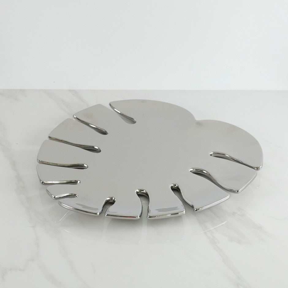 Decorative Leaf Tray | Gold or Silver Finish
