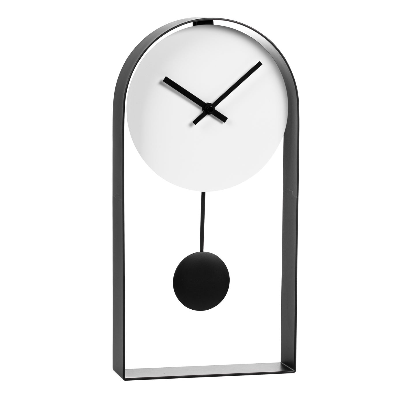 Black And White Pendulum Table Clock