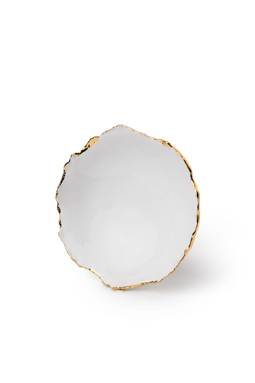 White And Gold Ceramic Bowls