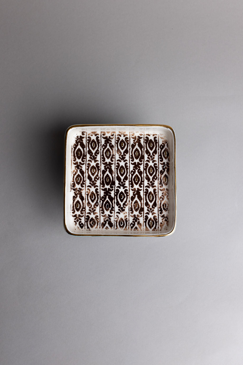 Square Ceramic Serving Plates | Turquoise And White With Black Prints | Set of 4