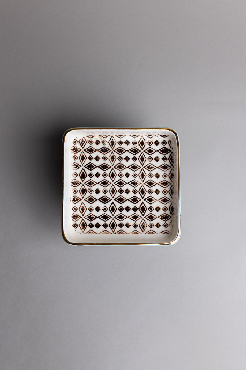 Square Ceramic Serving Plates | Turquoise And White With Black Prints | Set of 4