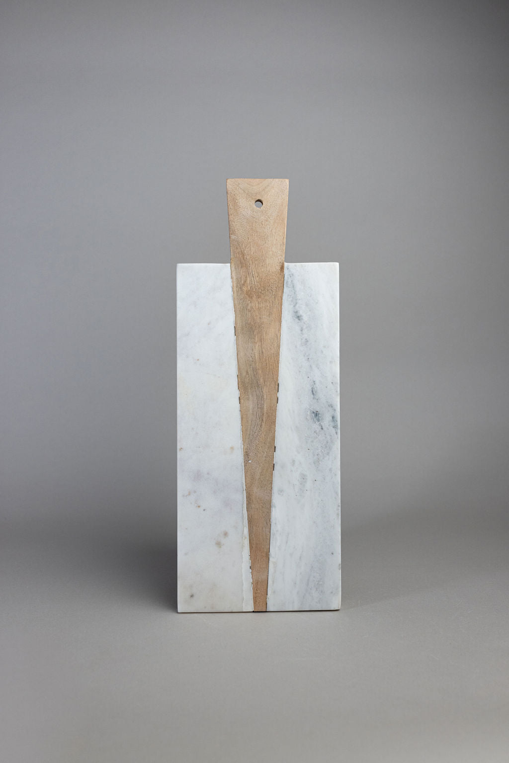 Rectangular Black Marble And Wood Cheeseboard