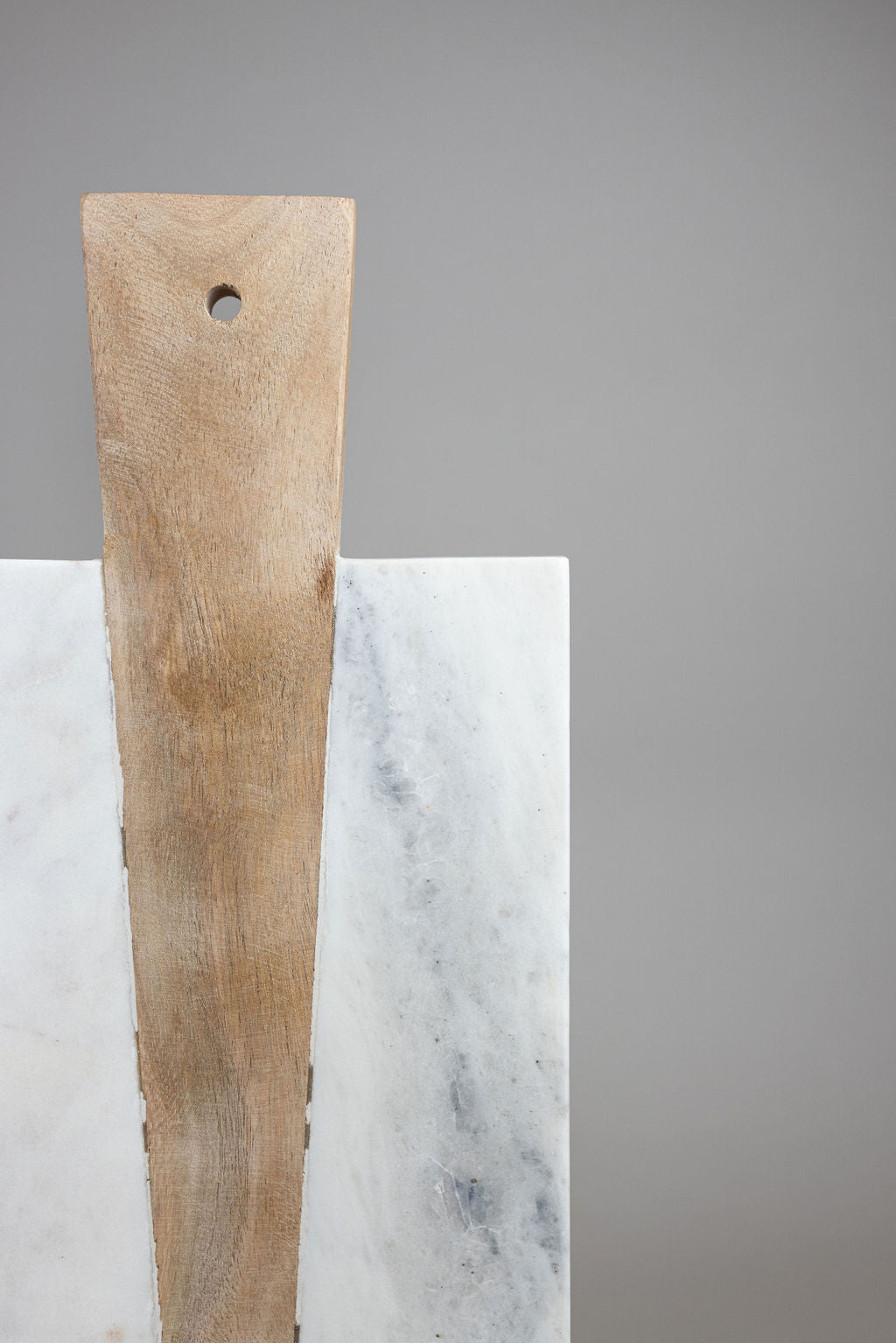 Rectangular Black Marble And Wood Cheeseboard