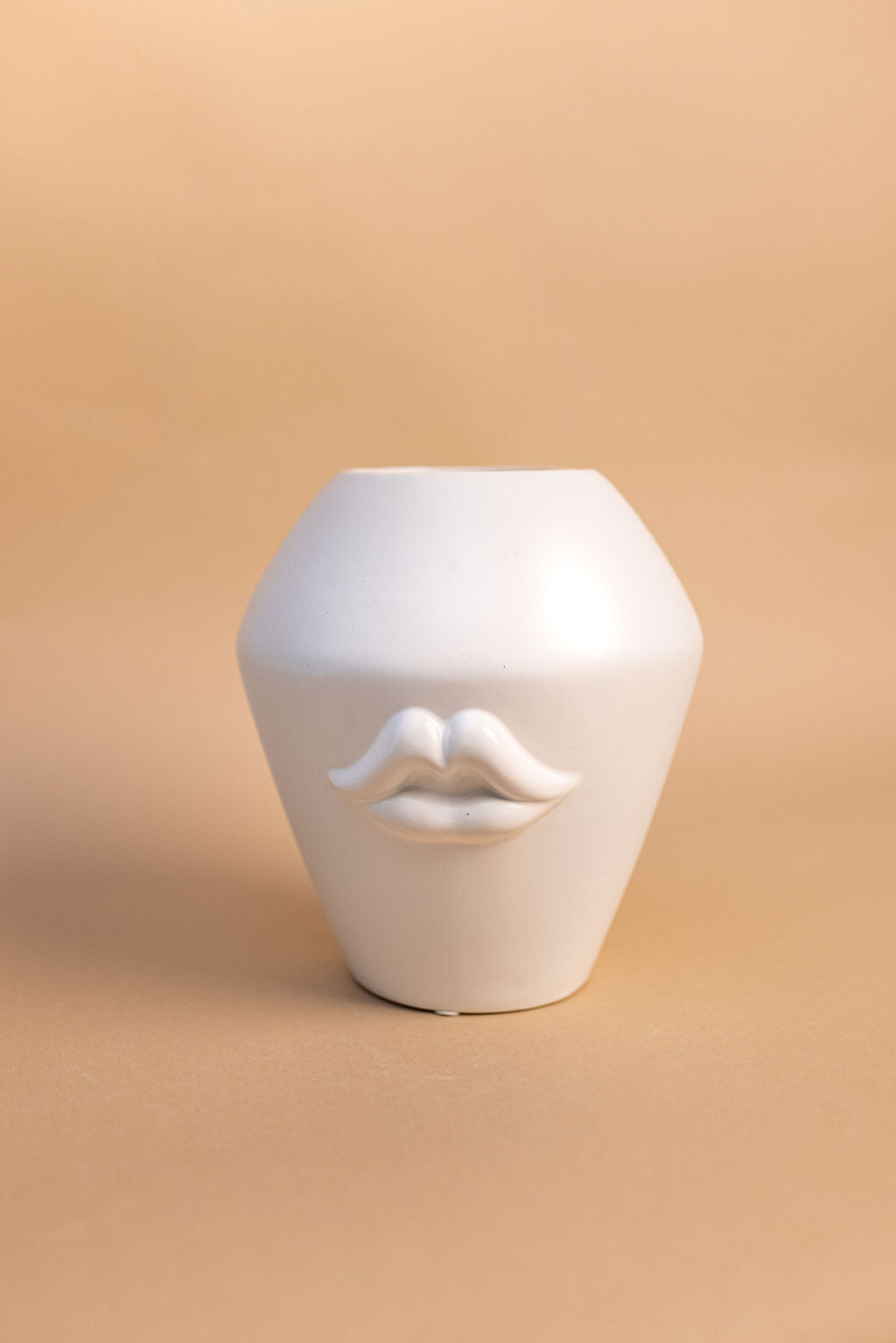 White Ceramic Lip Vase