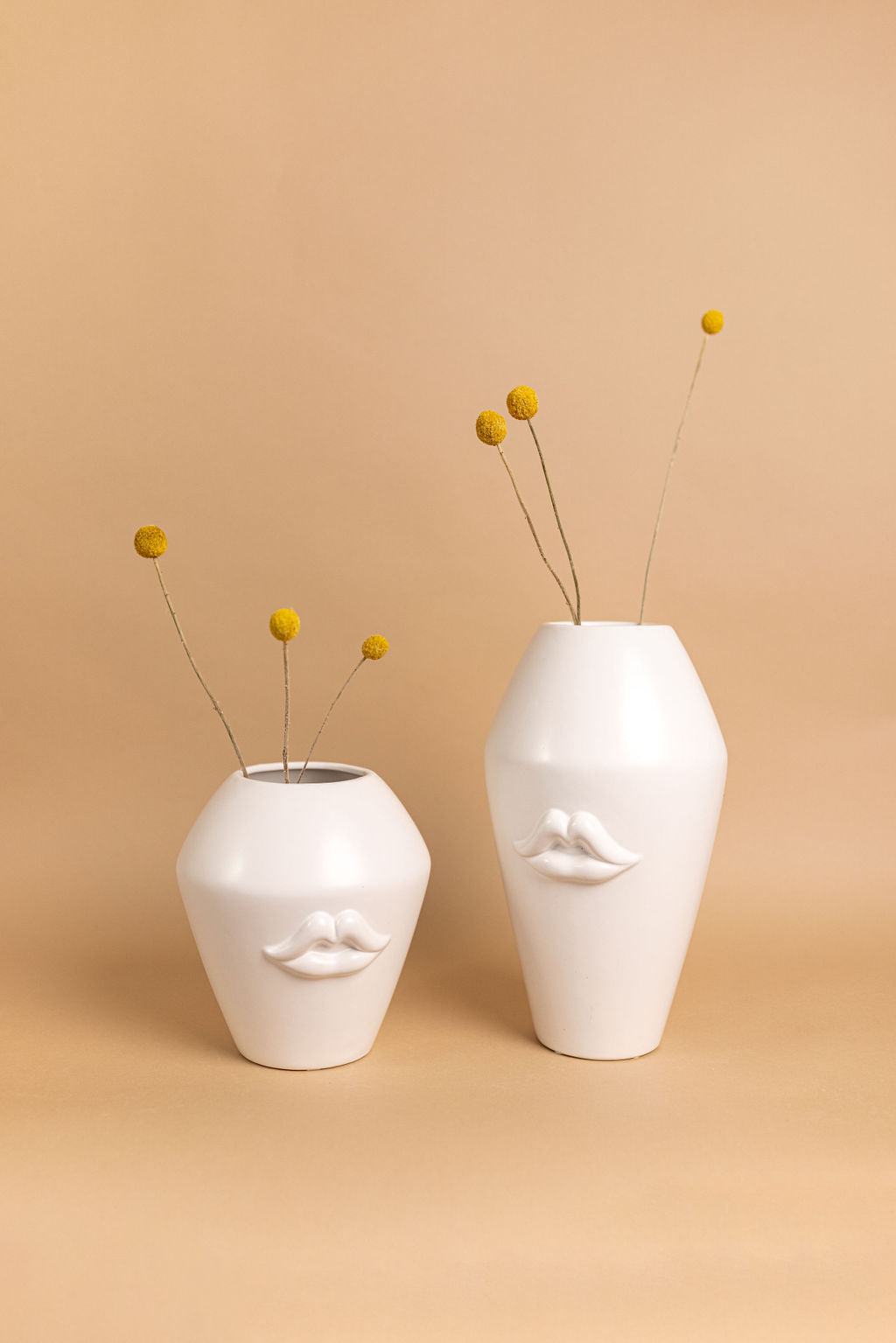 White Ceramic Lip Vase
