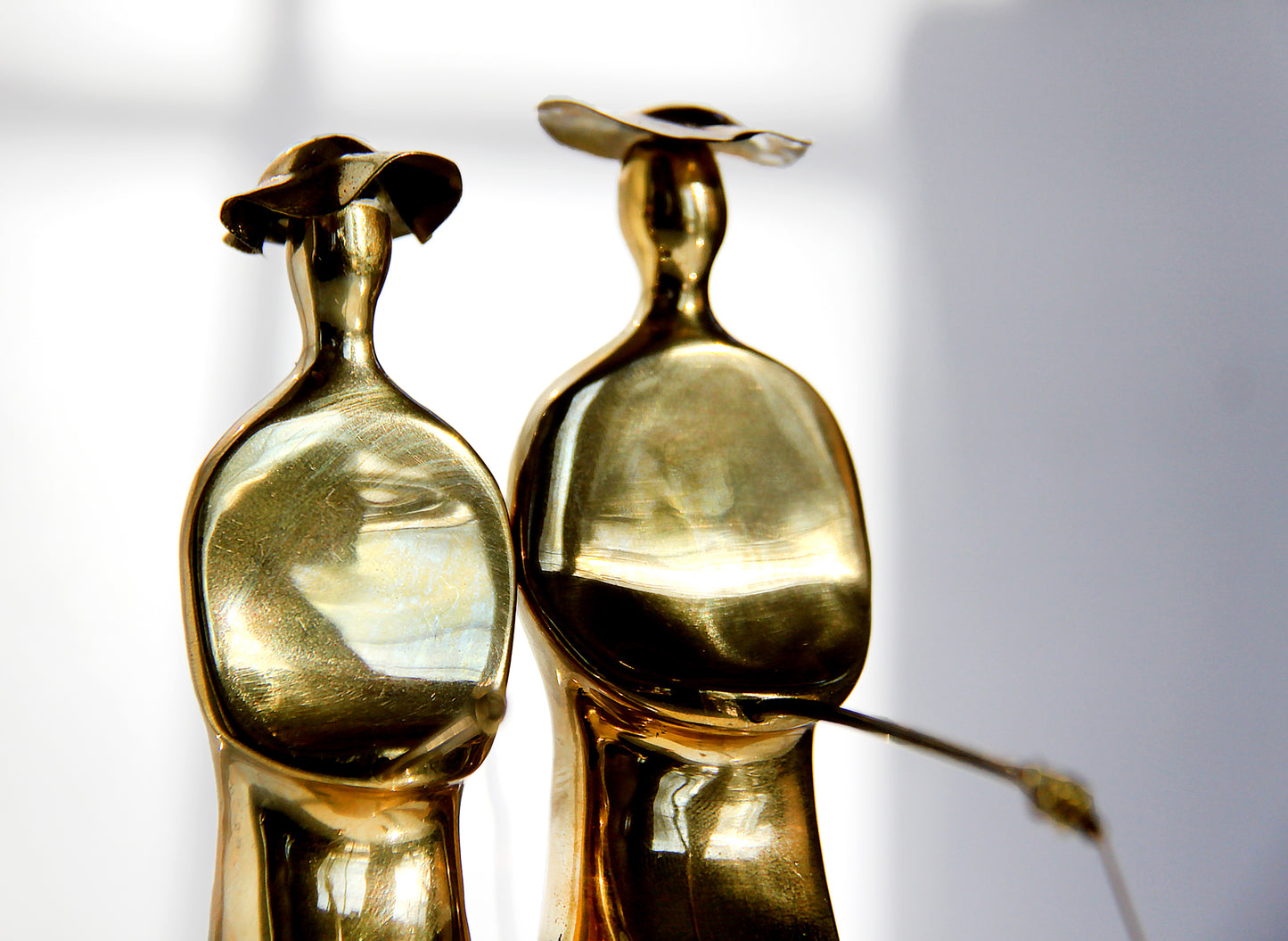 Bronze Couple Fishing Statue