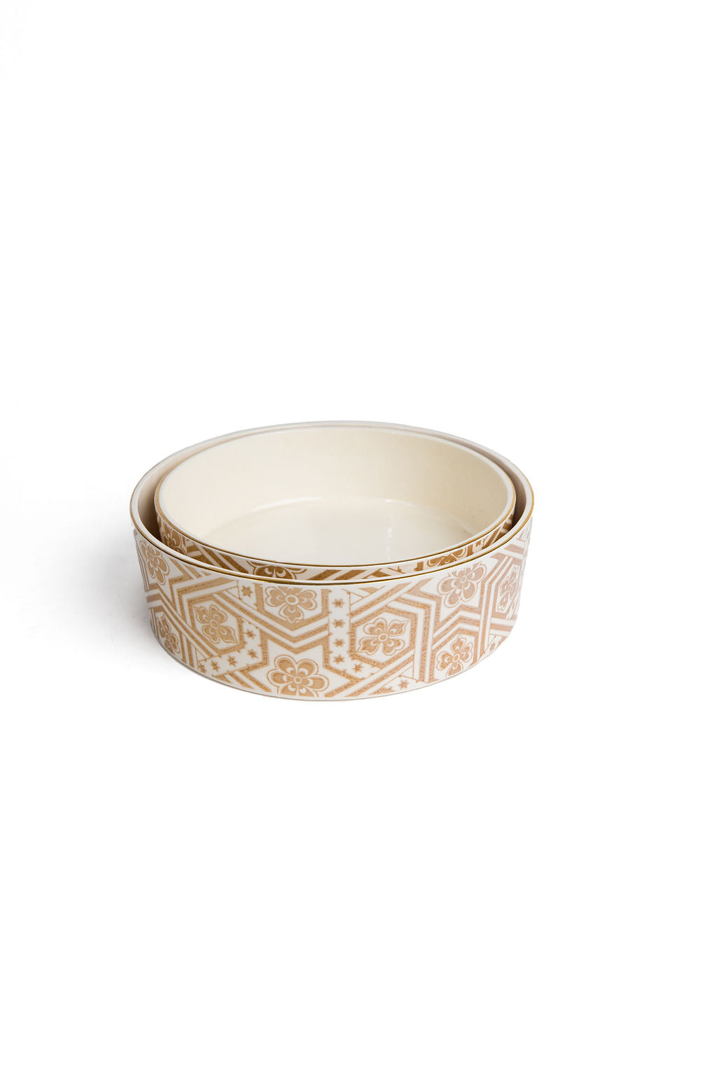 White And Gold Raastin Bowl