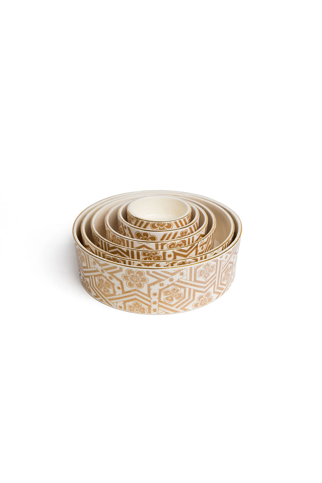 White And Gold Raastin Bowl
