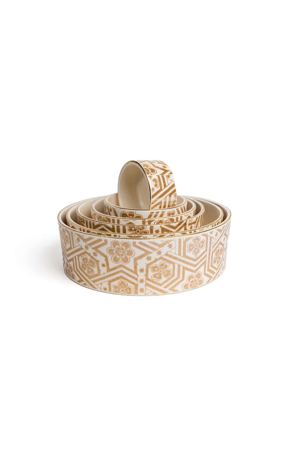 White And Gold Raastin Bowl