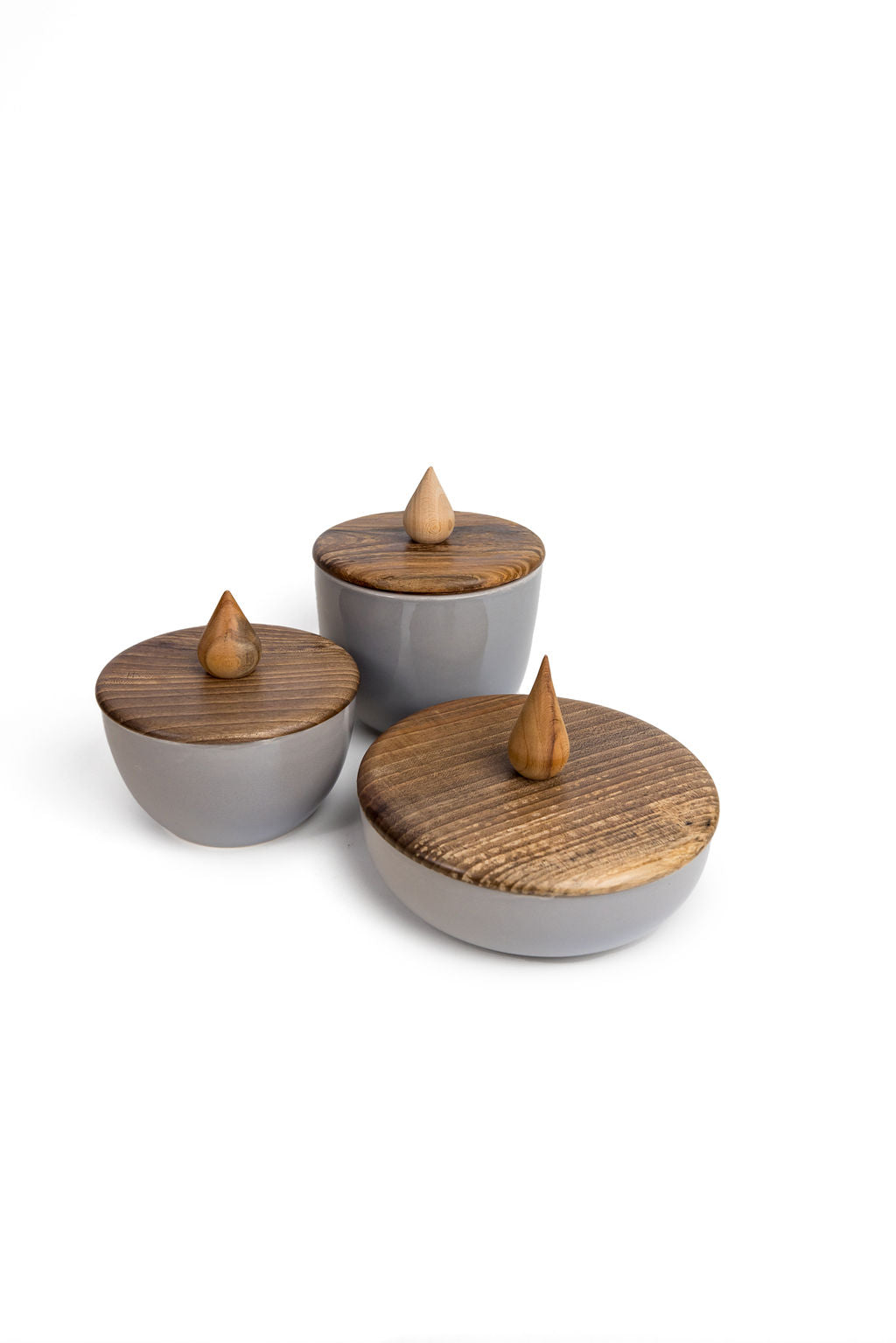 Grey Round Canisters