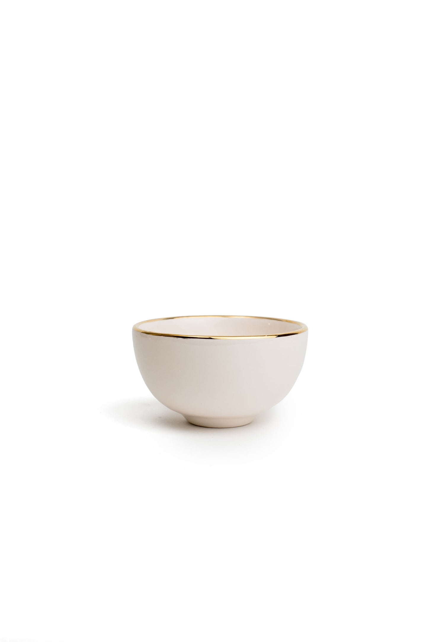 Minimalist White Bowl with Gold Edges