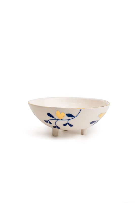 Floral Maan Large Bowl with Legs