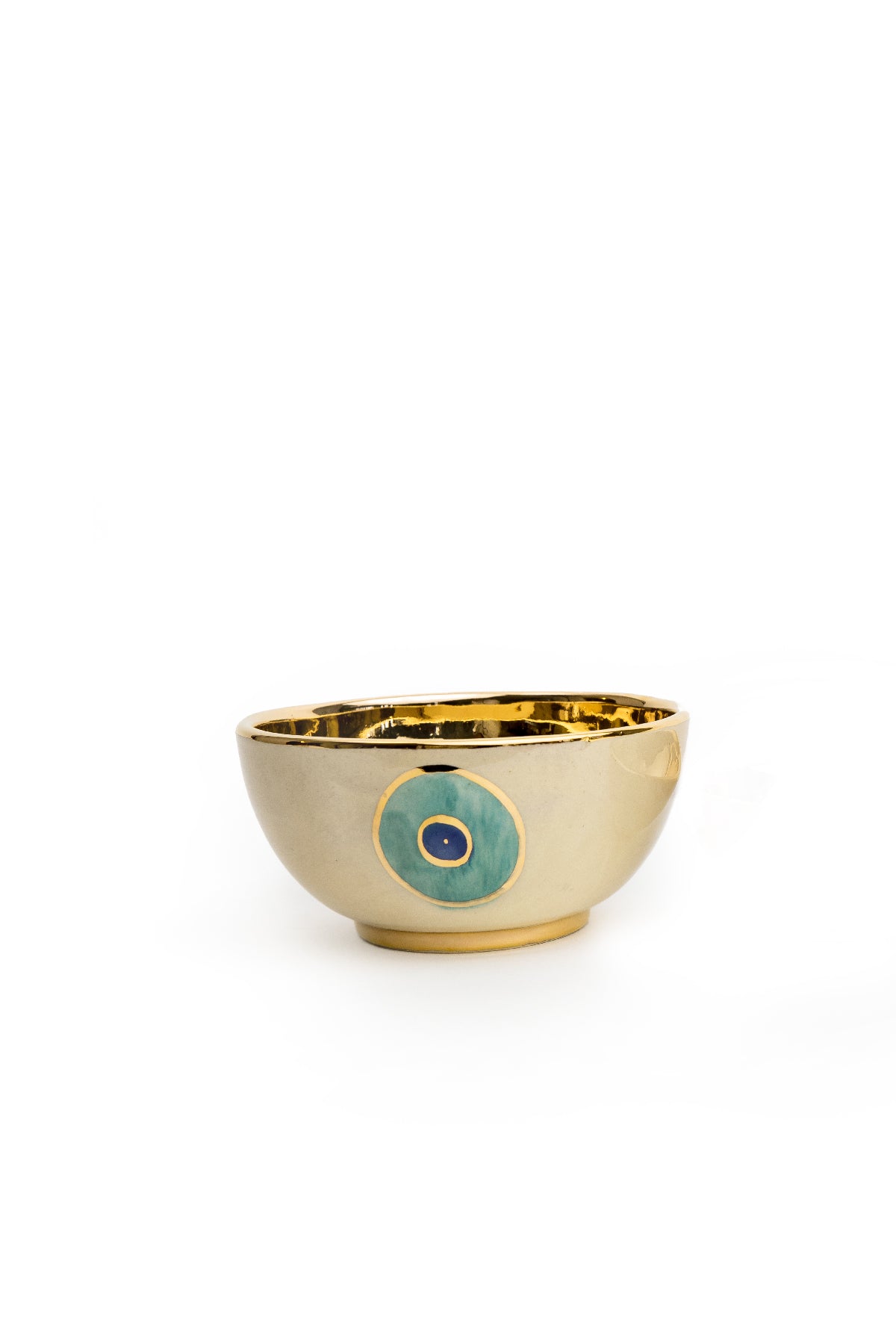 18K Gold Plated Evil Eye Bowls - Gold Inside