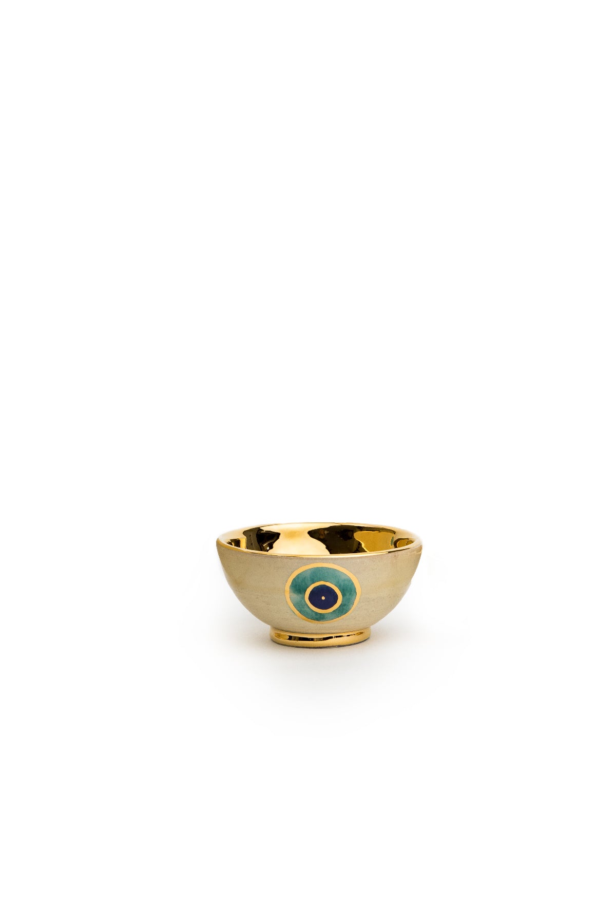 18K Gold Plated Evil Eye Bowls - Gold Inside