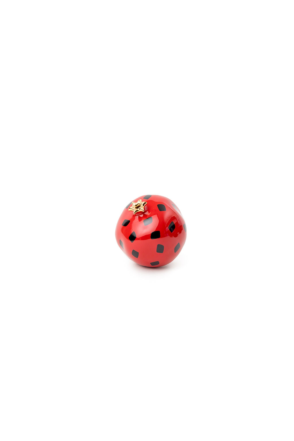 Red Pomegranate With Black Dots