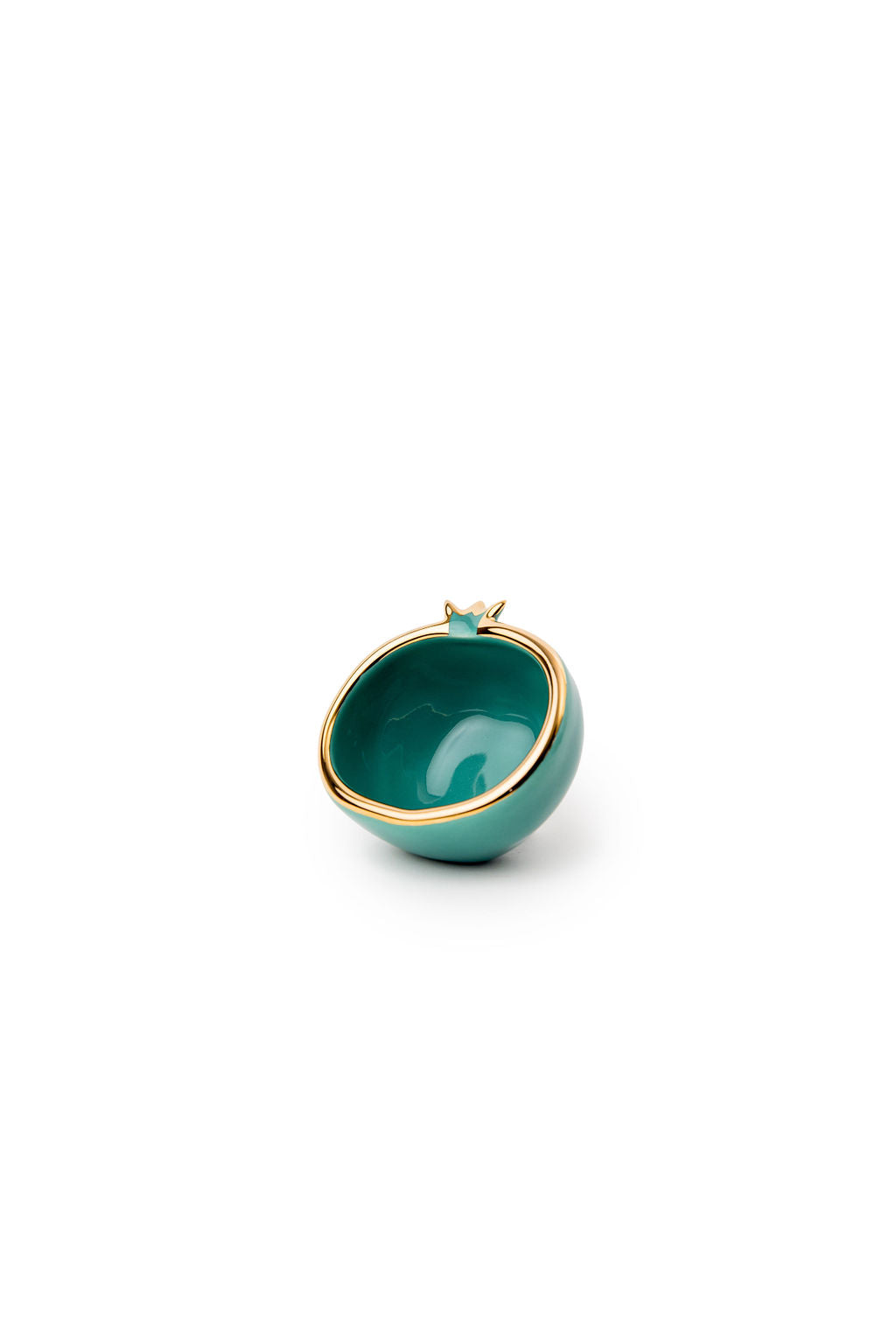 Gold Edge Colorful Ceramic Pomegranate Mini Bowl