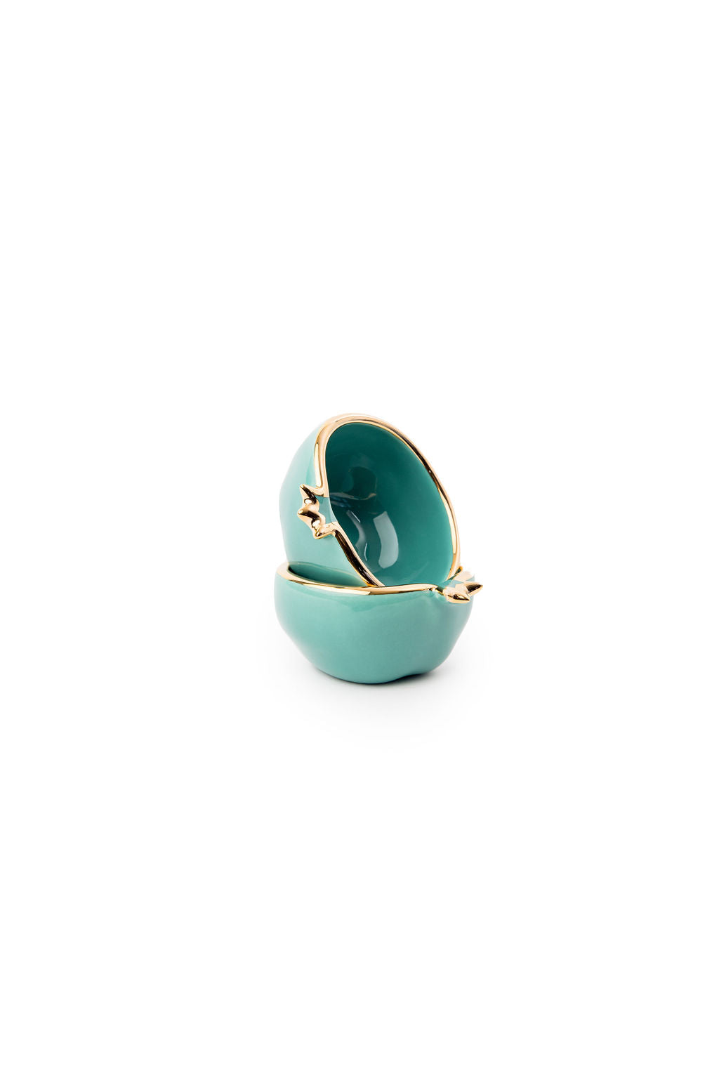 Gold Edge Colorful Ceramic Pomegranate Mini Bowl