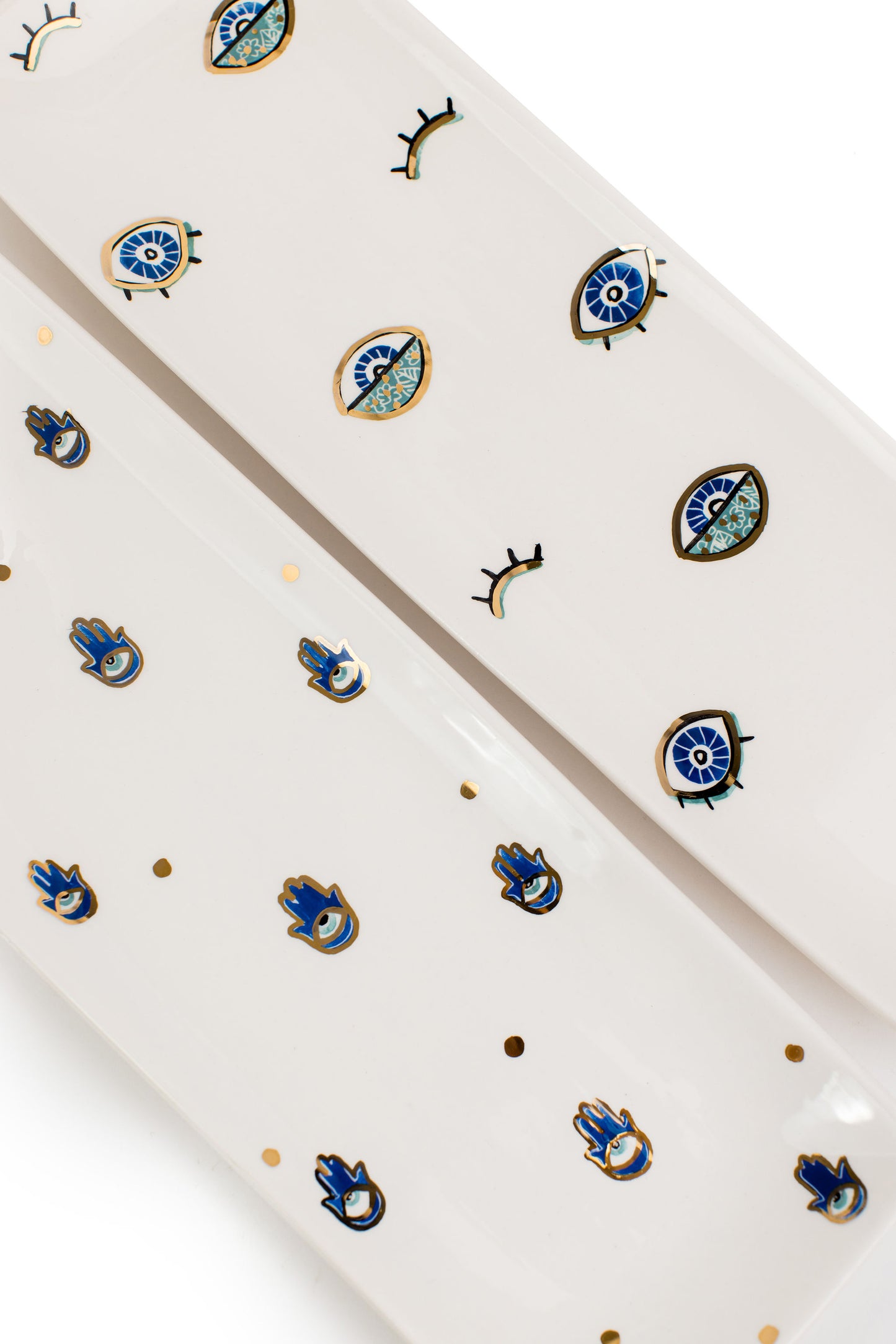 Rectangle Blue Eye Serving Plates
