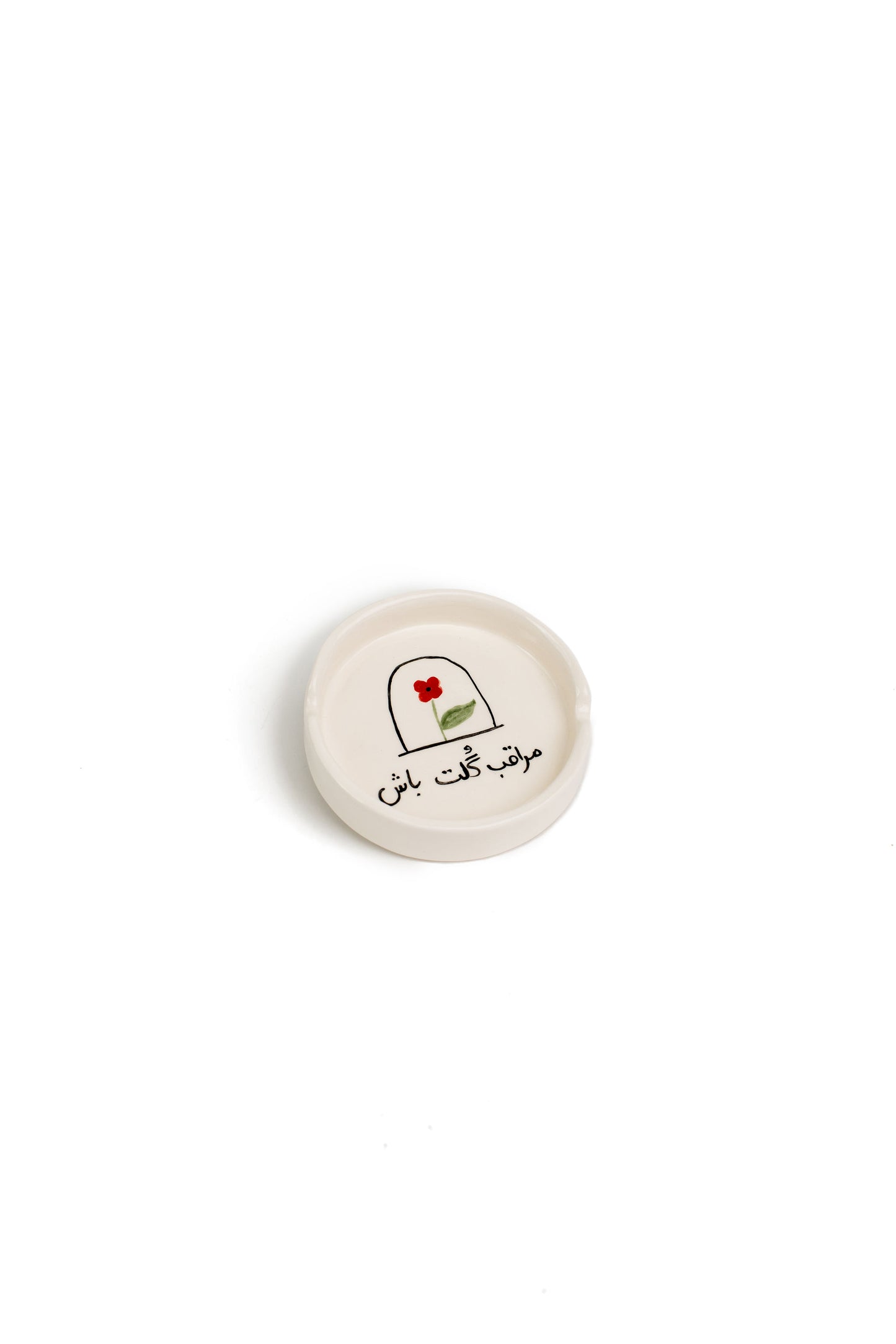 Round Handmade Line art Ashtrays.