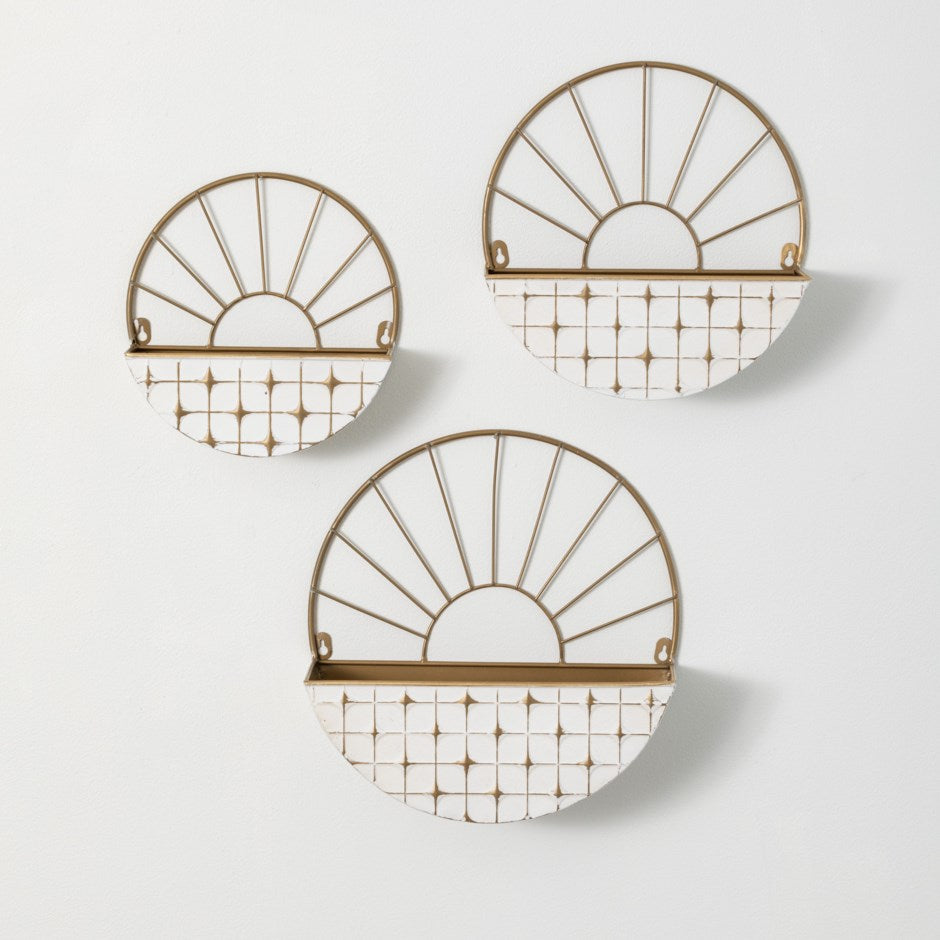 White And Gold Wall Planter | Set Of 3