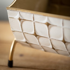 Gold Handled Flower Basket