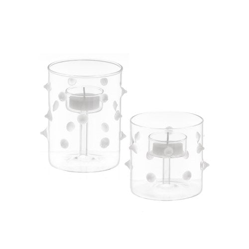 Clear Tealight Candle Holder | Acrylic With Spikes