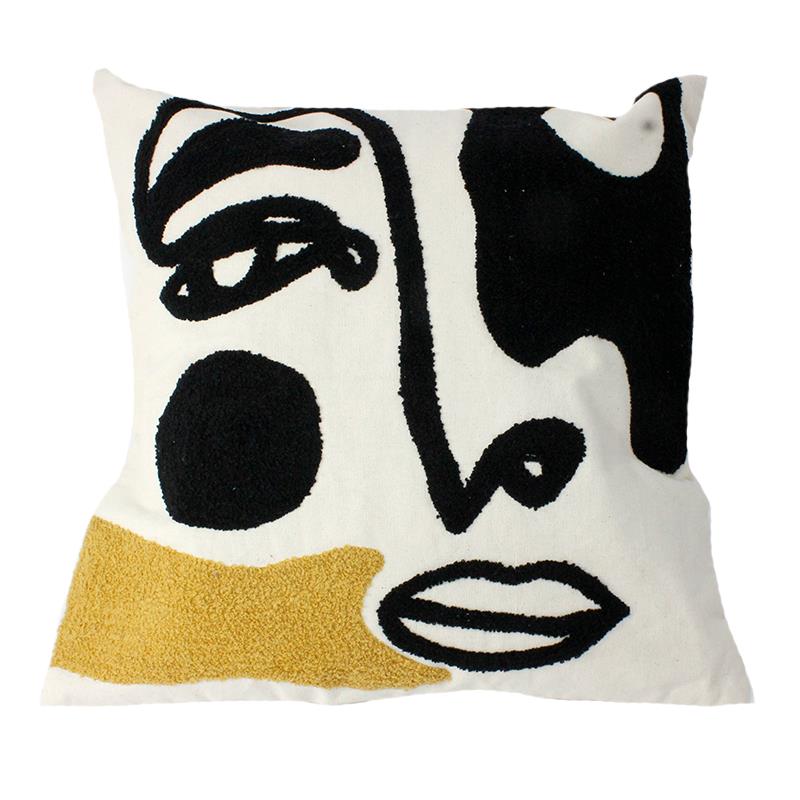 Embroidered Square Face Pillow
