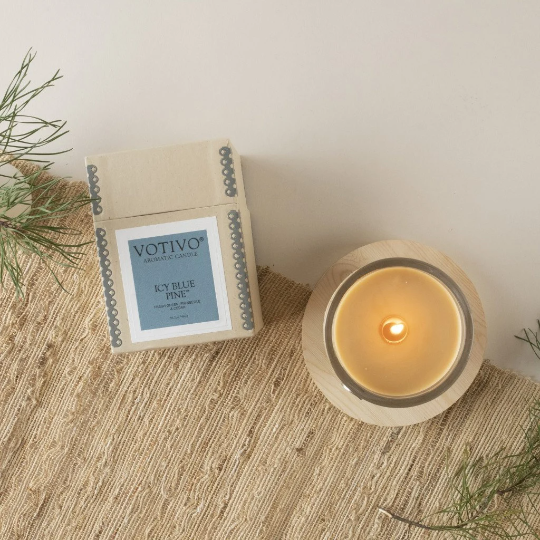Icy Blue Pine Aromatic Candle - Votivo 6.8 Oz Candle