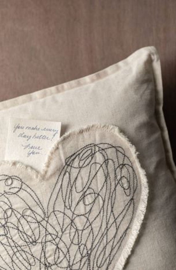 Love notes pillow