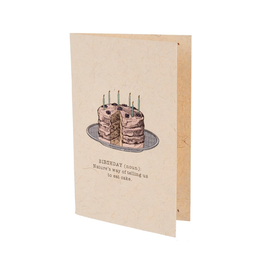 Eating Cake Birthday Card