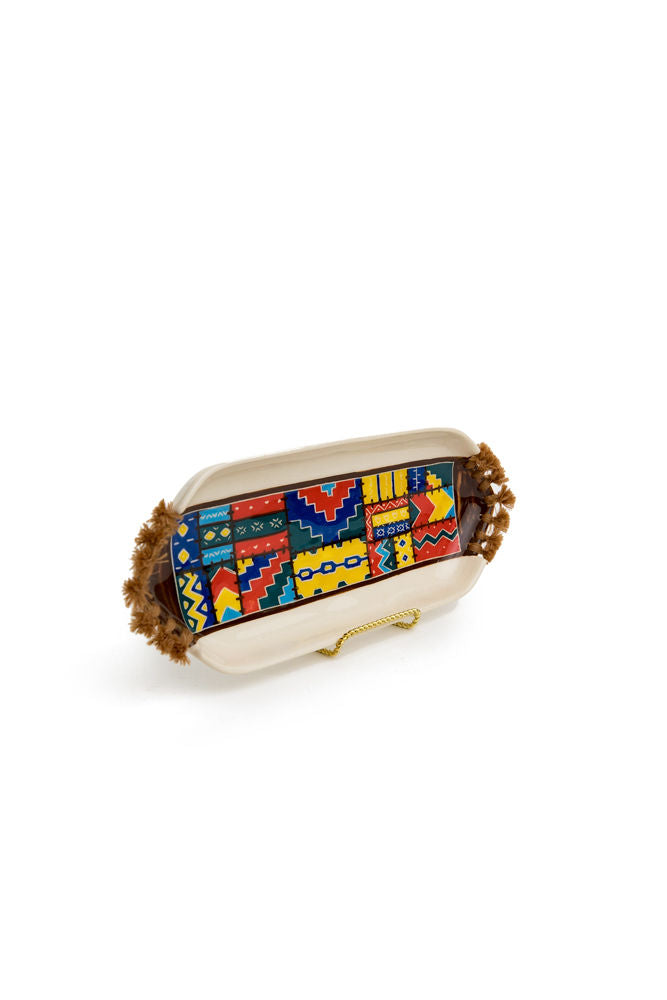 Handmade Kilim Ceramic Plates