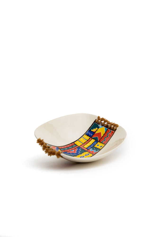 Handmade Kilim Ceramic Plates