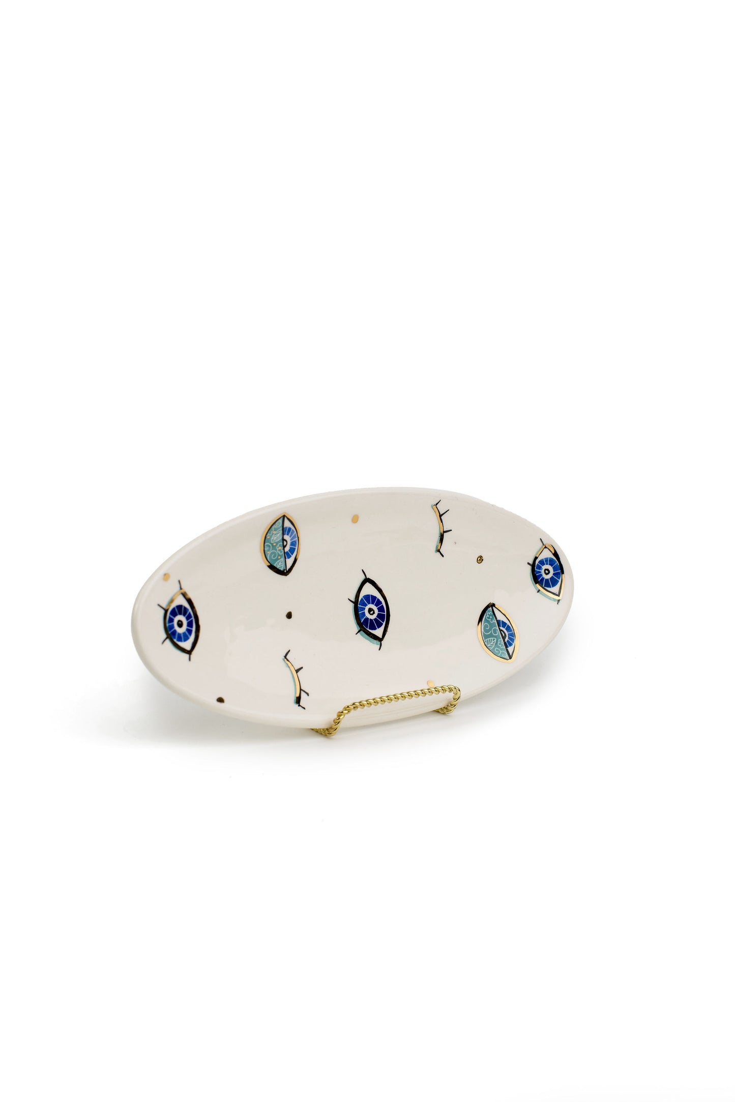 Blue Eyes Oval Serving Plate