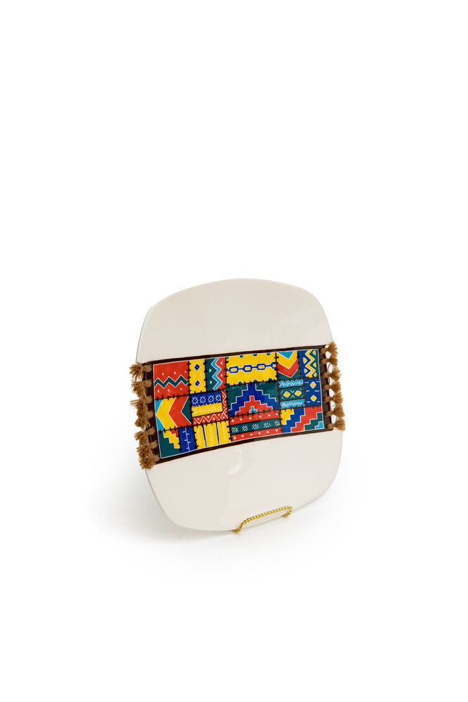 Handmade Kilim Ceramic Plates