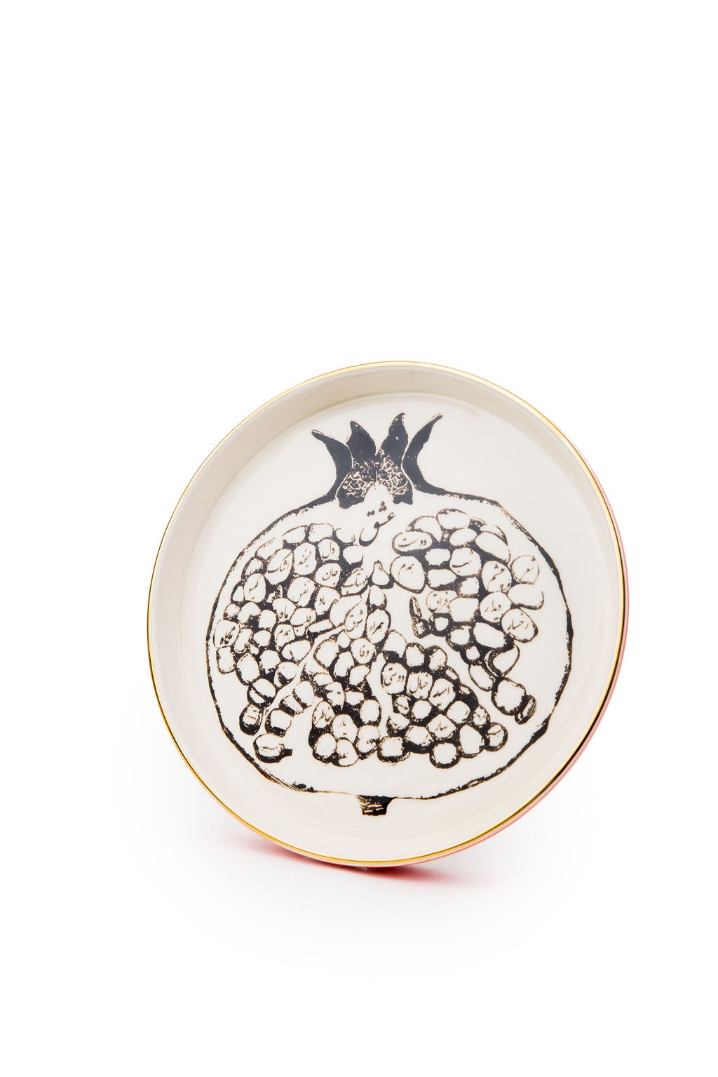ceramic handmade pomegranate plate set red