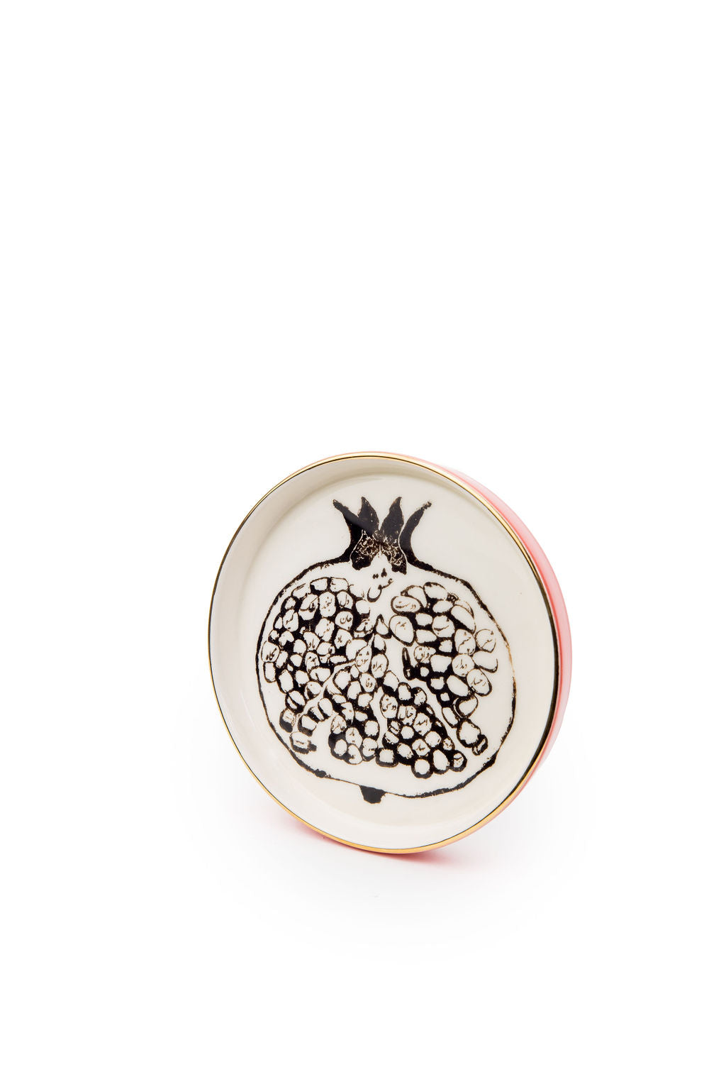ceramic handmade pomegranate plate set red