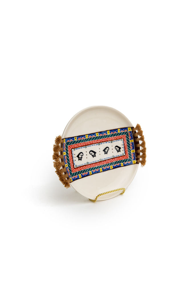 Handmade Kilim Ceramic Plates