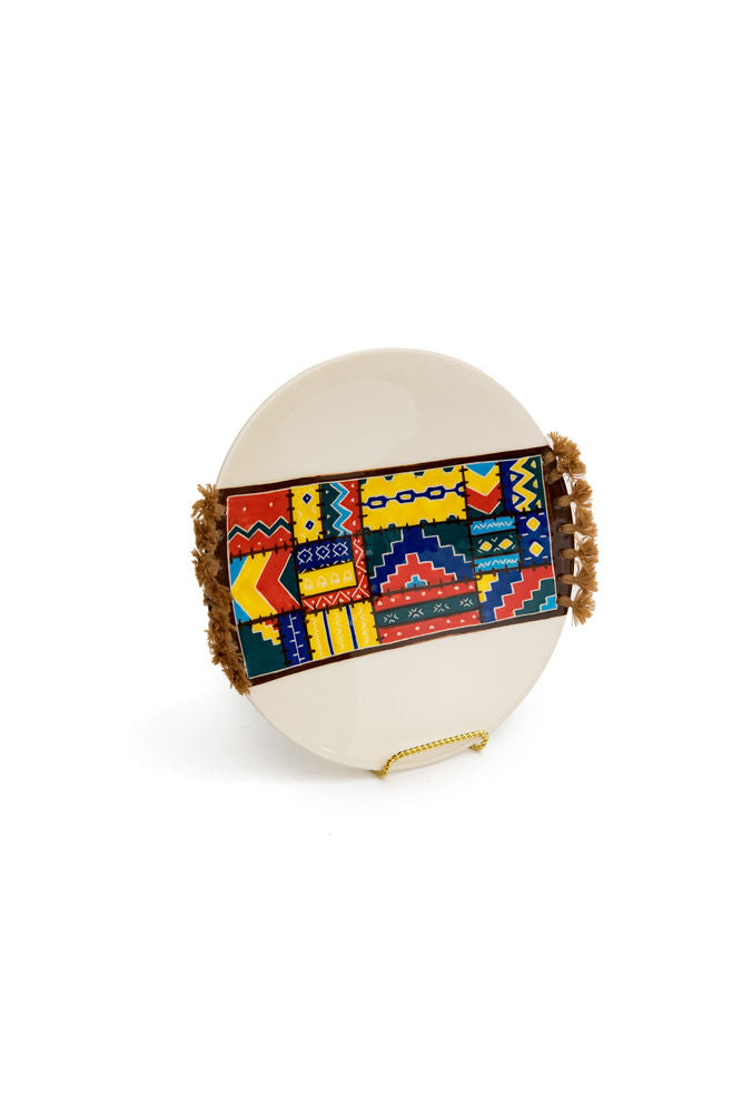 Handmade Kilim Ceramic Plates