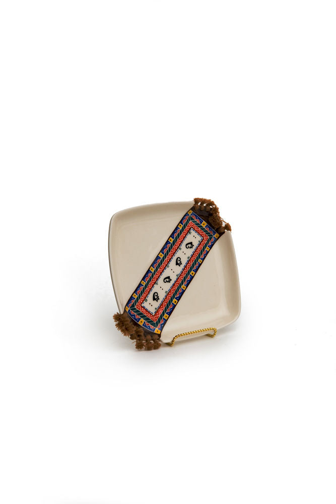 Handmade Kilim Ceramic Plates