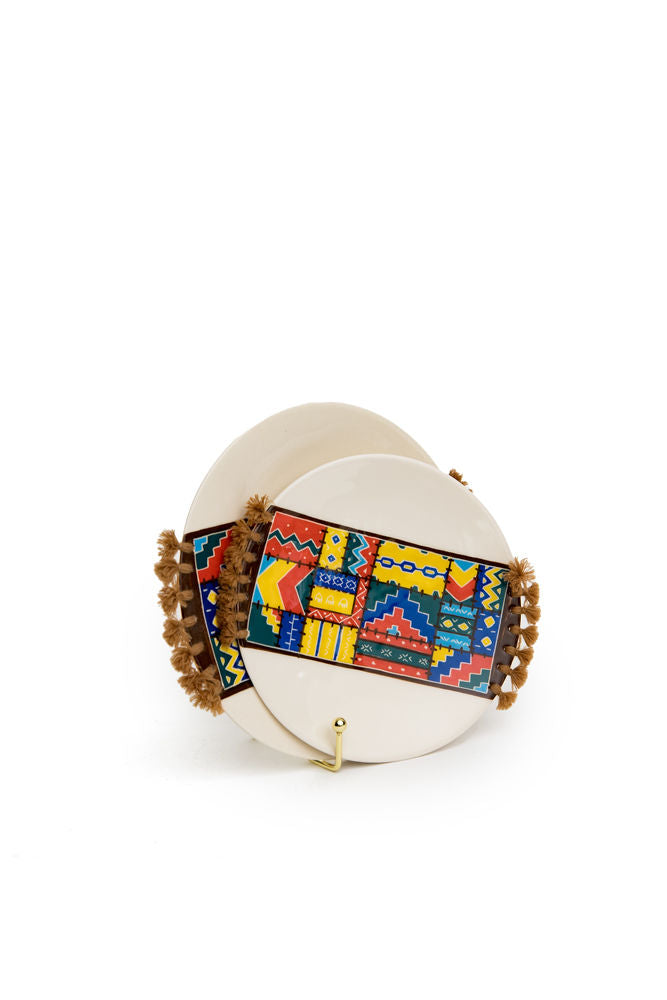Handmade Kilim Ceramic Plates
