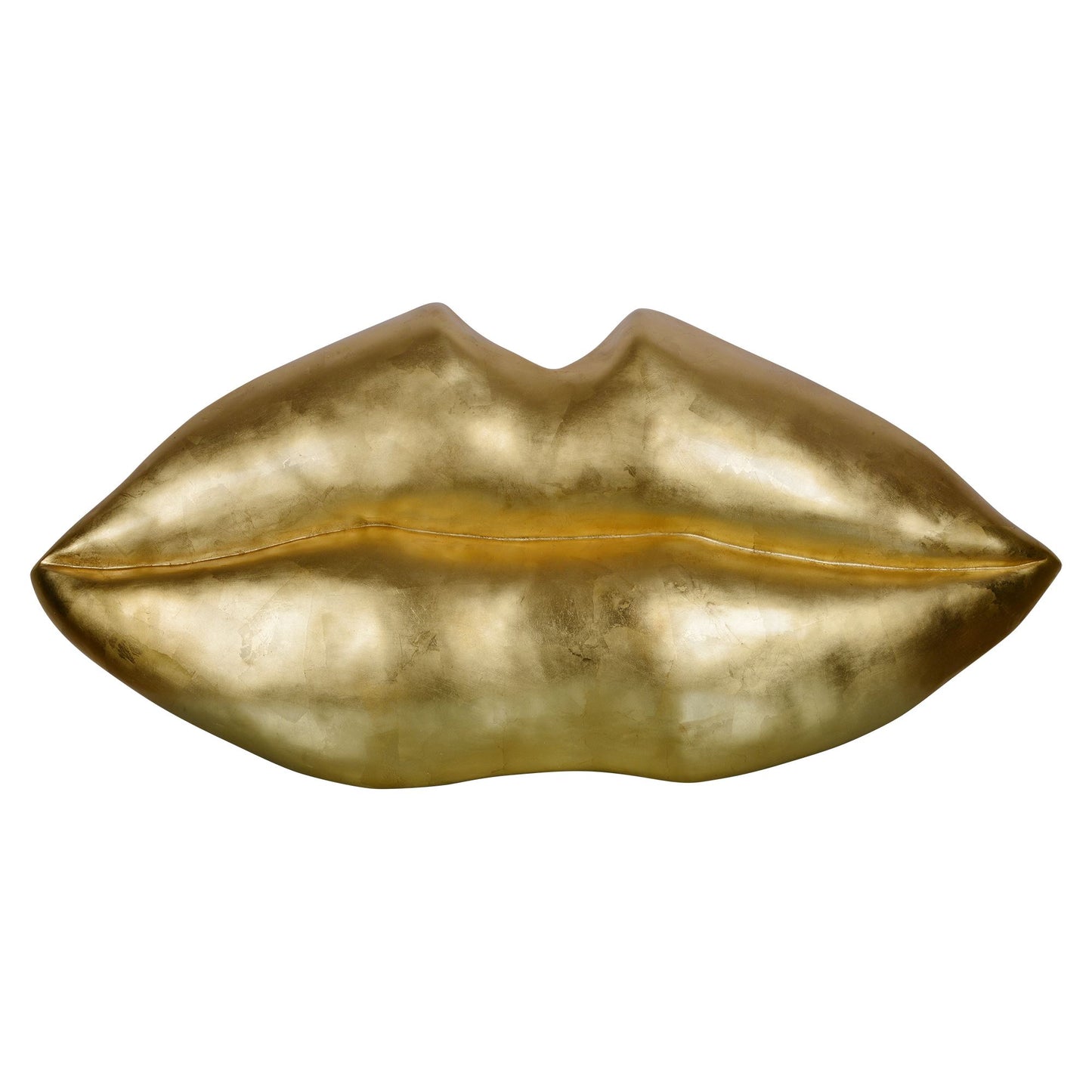 Resin Gold Leaf Finish Lips Wall Art