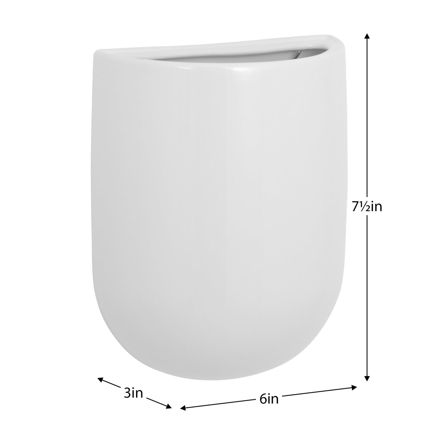 White Ceramic Wall Vase Planter