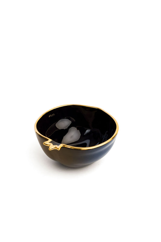 Gold Edge Colorful Ceramic Pomegranate Bowl