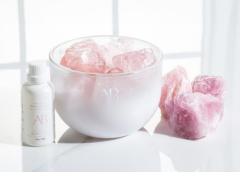 Rose Quartz Crystal Fragrance Bowl