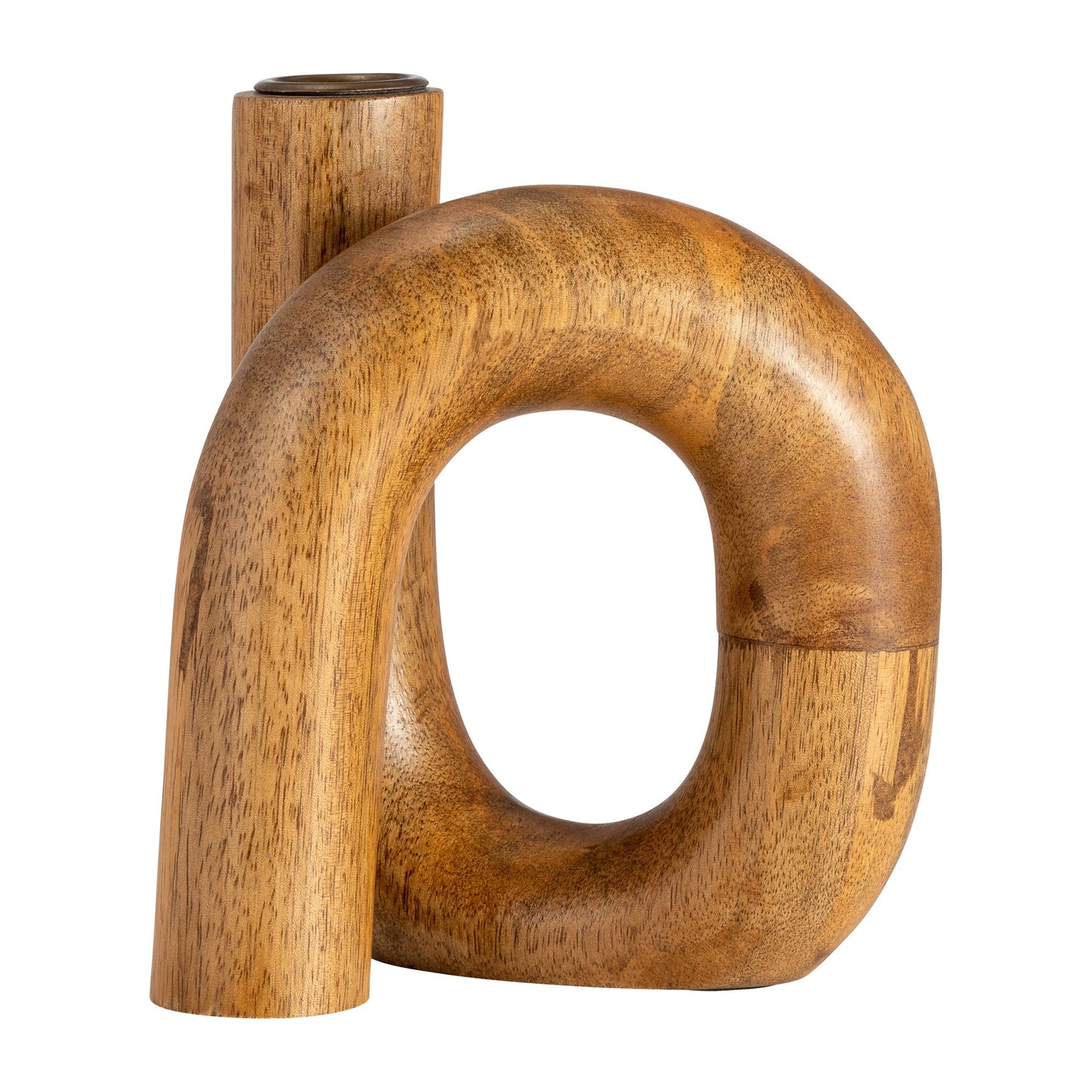 Wooden Looped Candle Holder